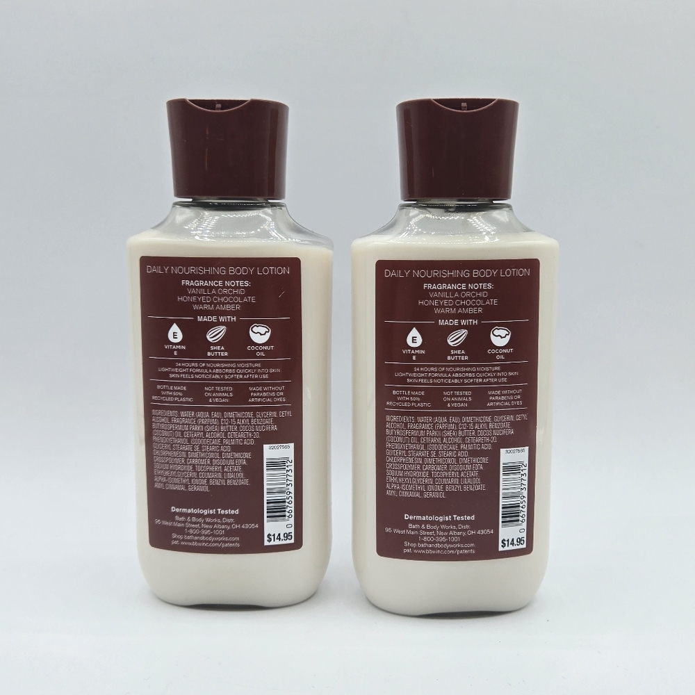 Bath and Body Works Chocolate Amber Daily Nourishing Body Lotion Bundle Set - Picture 3 of 5